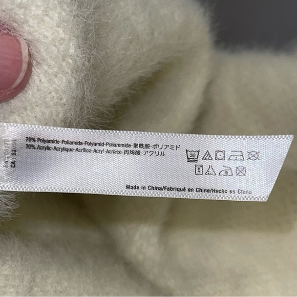 Anthropologie Merzouga Cozy Cream & Tan Kimono Sleeve Long Sweater OSFM - Picture 4 of 8